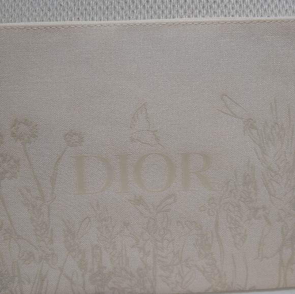 Christian Dior Cream Spring Flower Clutch Bag Pouch Limited Edition New In Box - Picture 7 of 11